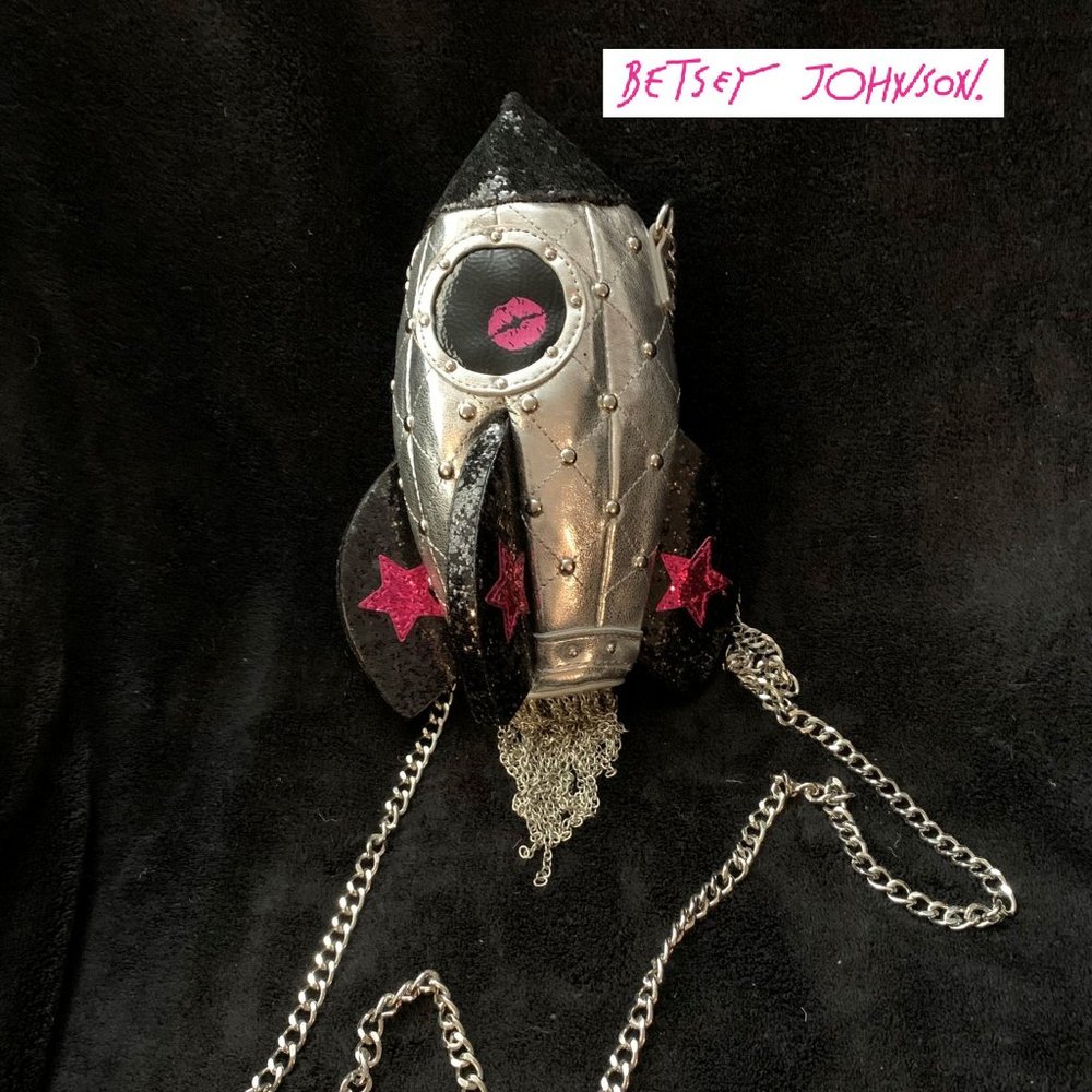 SOLD….BETSEY JOHNSON Kitsch Gimme Some Space Rocket - Picture 1 of 4